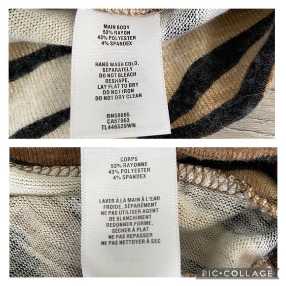 Leith Animal Print Pull over Crop Women Sweater - Picture 9 of 13